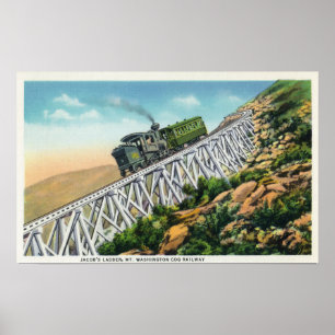 Póster Estrada de ferro de roda denteada do Mt