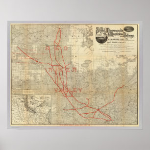 Poster Estrada de ferro de St Paul, de Minneapolis e de