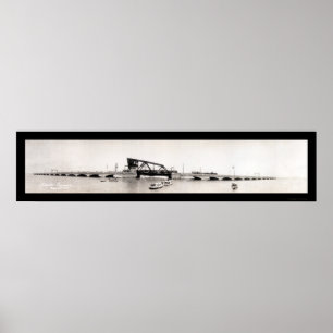 Póster Estrada de ferro Galveston, foto 1912 de TX