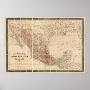 Poster Estrada de ferro mexicana