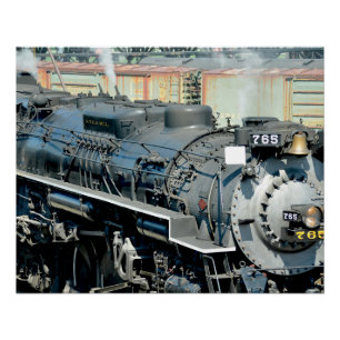 Póster Estrada de Níquel Plata 765 Comboio a vapor