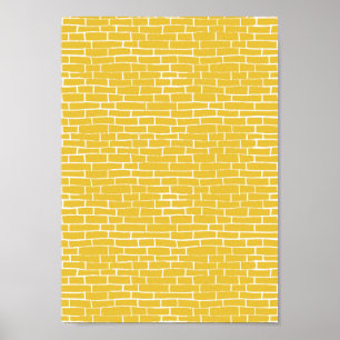 Poster Estrada do Tijolo - Amarelo e transparente