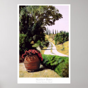 Póster Estrada do verão de Tuscan