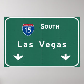 Póster Estrada Interestadual de Las Vegas Nevada nv Freew