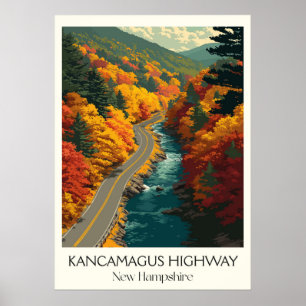 Poster Estrada Kancamagus NH Passeio de Outono