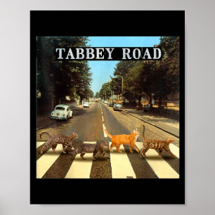 Poster Estrada Malhada Gatos Malhados Legais Atravessando