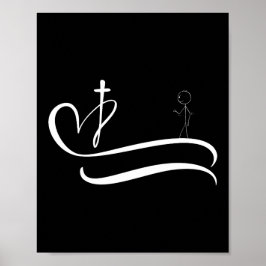 Poster Estrada para a Cruz - Design Escuro