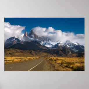 Póster Estrada para montar Fitzroy, Patagonia