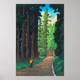 Poster Estrada para Nikko por Kawase Hasui Art Japonês