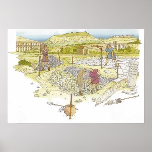 Poster Estrada romana. Detalhe (Frente)