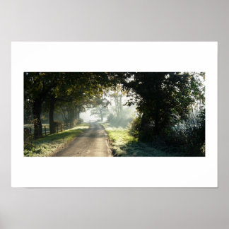 Poster Estrada Rural em Cheshire