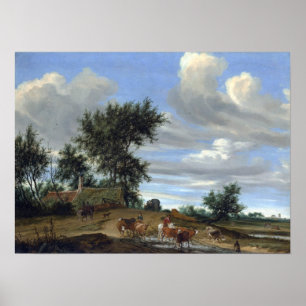 Poster Estrada secundária de Salomon camionete Ruysdael