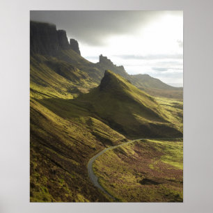 Póster Estrada subindo O Quiraing, Ilha de Skye,