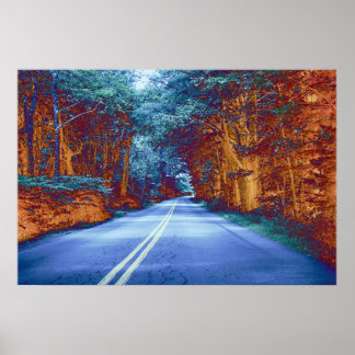 Poster Estradas azuis