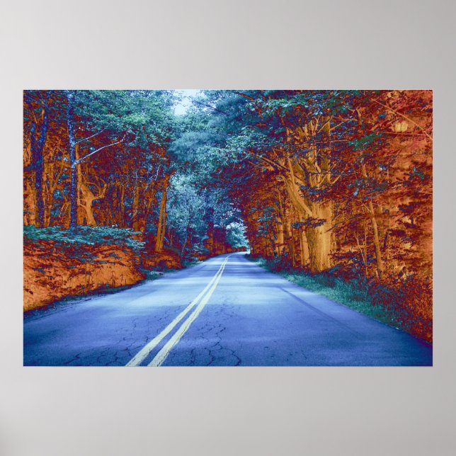 Poster Estradas azuis (Frente)