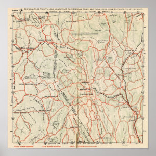 Póster Estradas da bicicleta em New York e em connecticut