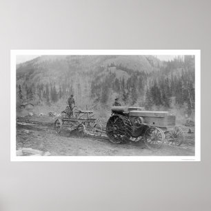 Póster Estradas da construção em Alaska 1916