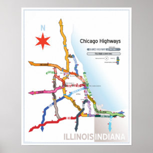 Poster Estradas de Chicago