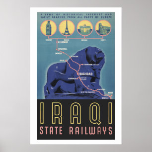Poster Estradas de ferro iraquianas do estado
