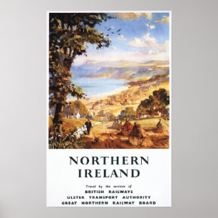 Poster Estradas de ferro pastorais de Ingleses do homem e