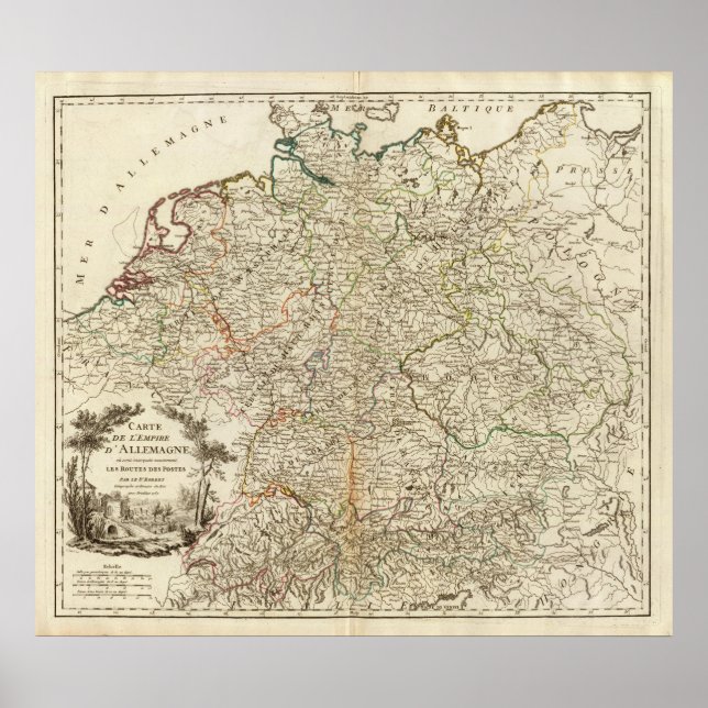 Póster Estradas postais europeias (Frente)