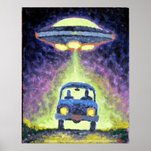 Poster estrangeiro da abducção do UFO