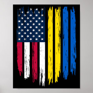 Poster Estrangeiro Imigrante - EUA Estados Unidos Ucrânia