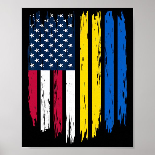 Poster Estrangeiro Imigrante - EUA Estados Unidos Ucrânia (Frente)
