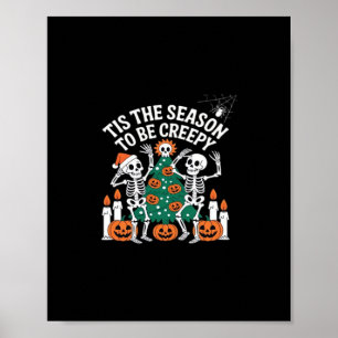 Poster Estranho, Engraçado Esqueleto do Halloween Spooky