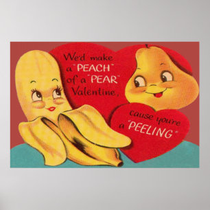 Poster Estranho, Engraçado, Pear de Banana Apelindo Namo
