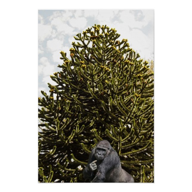 Póster Estranho o suficiente para confundir um macaco. (Frente)