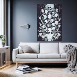 Poster Estranho retrato familiar | Arte AI