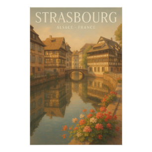 Póster Estrasburgo — cidade romântica da França