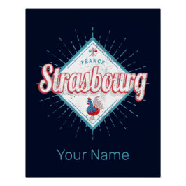 Póster Estrasburgo Grand Est France Retro Rooster Vintage