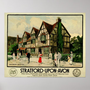 Poster ESTRATFORD SOBRE AVON MAS Rail Welcombe Guest Hous