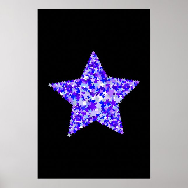 Póster Estrela Azul e Púrpura das Estrelas (Frente)