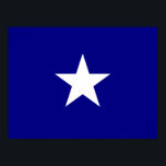 Póster Estrela Branca de Sinalizador Azul Bonnie<br><div class="desc">A bandeira azul de Bonnie com sua estrela branca solitária em fundo azul era a bandeira não oficial dos Estados Confederados da América no início da Guerra Civil Americana.</div>
