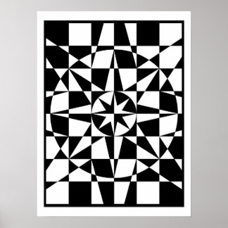 Póster Estrela branca e negra