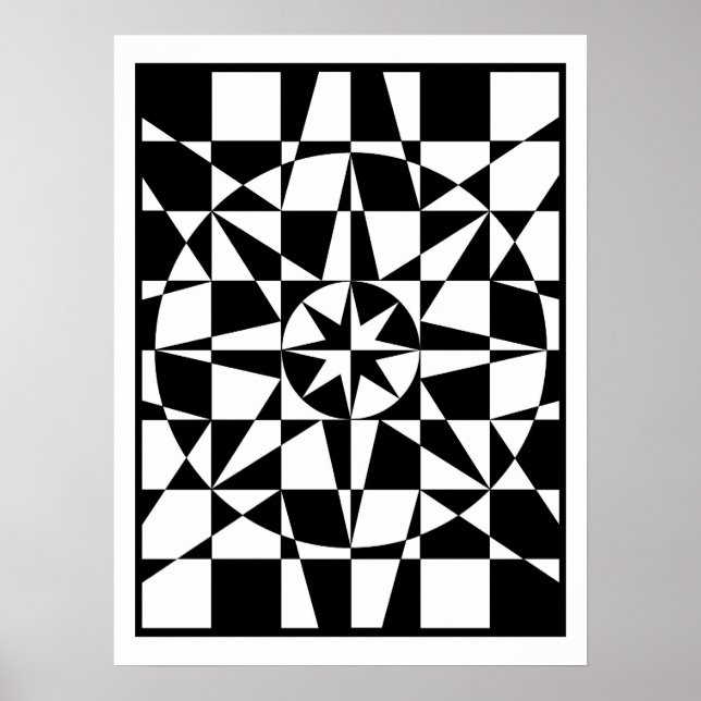 Póster Estrela branca e negra (Frente)