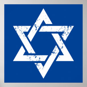 Póster Estrela Branca Grunge de David