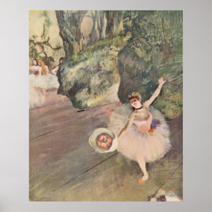 Poster Estrela de Balé Edgar Degas com Flores 1878
