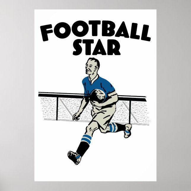 Poster Estrela de futebol (Frente)