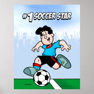 Póster Estrela de futebol