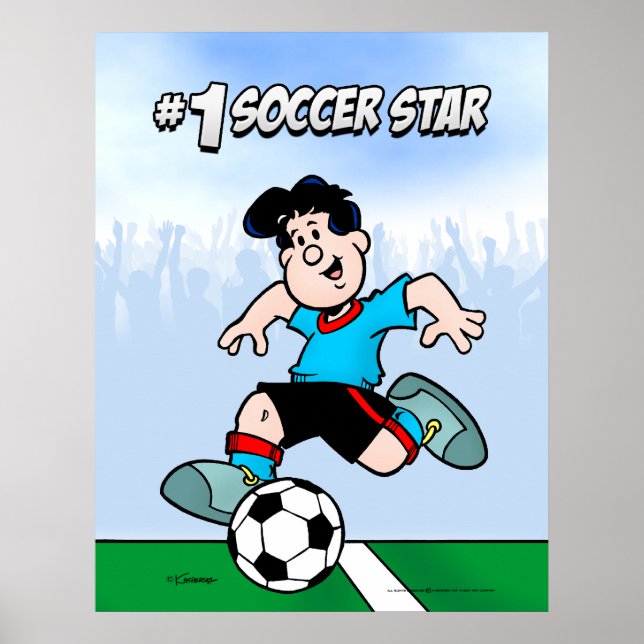 Póster Estrela de futebol (Frente)