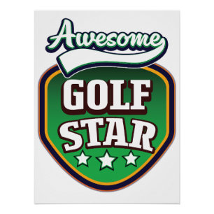 Póster Estrela de Golfe Incrível