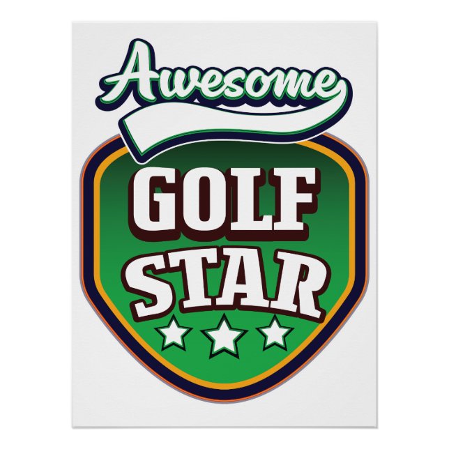 Póster Estrela de Golfe Incrível  (Frente)