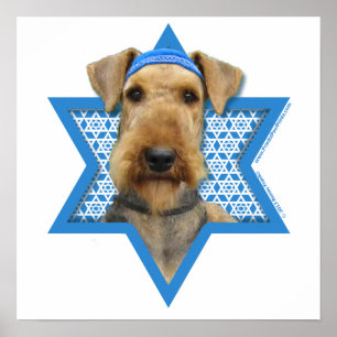Poster Estrela de Hanukkah de David - Airedale Terrier