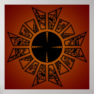 Póster Estrela de laço vermelha