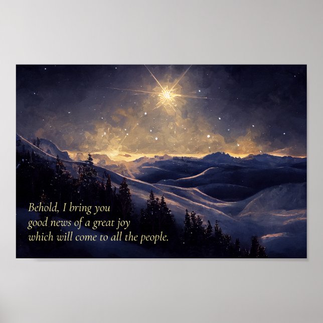 Poster Estrela de Natal da Montanha (Frente)
