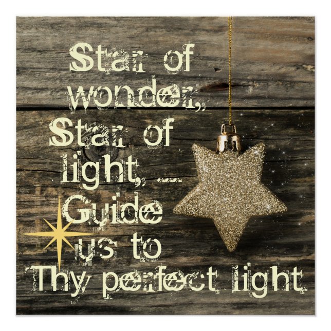 Póster Estrela de Natal da Poster Maravilha (Frente)